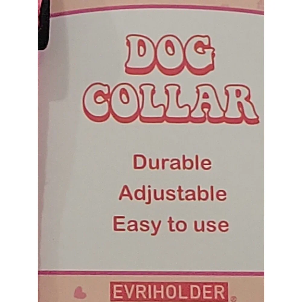Pink Paw Prints And Hearts Valentines Dog Collar Fits Most Small To Medium‎ Dogs